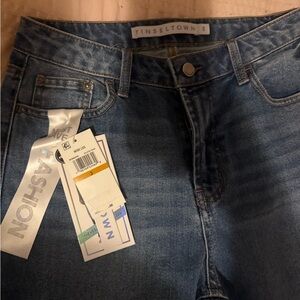 Tinseltown Women's High Rise Jeans in Denim Blue